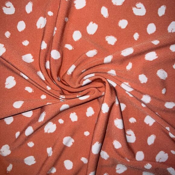 Kaileigh Blouse Womens XL Orange Polka Dot Cold Shoulder Flowy Fairy Boho Top - Picture 8 of 11